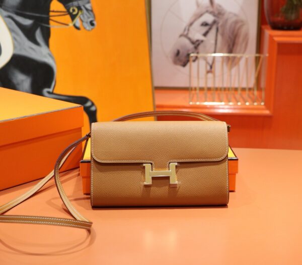 Joe Luxury Constance To Go Epsom Leather Golden Brown Gold Hardware 20cm Full Handmade