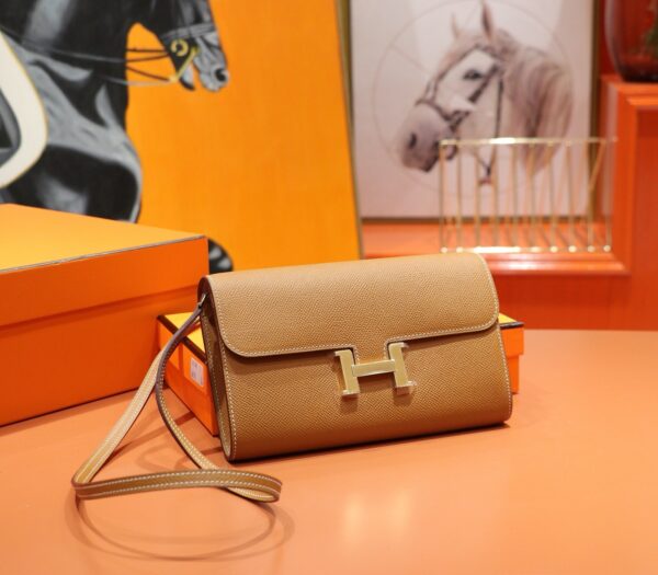 Joe Luxury Constance To Go Epsom Leather Golden Brown Gold Hardware 20cm Full Handmade