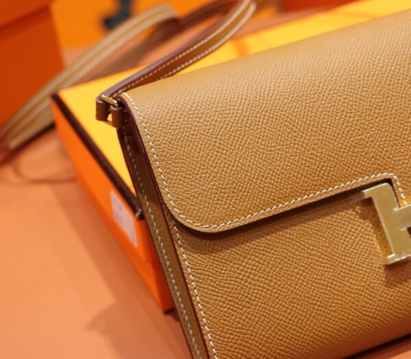 Joe Luxury Constance To Go Epsom Leather Golden Brown Gold Hardware 20cm Full Handmade
