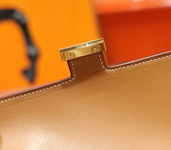 Joe Luxury Constance To Go Epsom Leather Golden Brown Gold Hardware 20cm Full Handmade