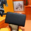 Joe Luxury Passport Wallet Togo Leather CK89 Black Silver Hardware Full Handmade