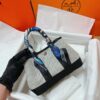 Joe Luxury Mini Garden Party Canvas & Clemence Leather Black Silver Hardware 23cm Full Handmade