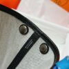 Joe Luxury Mini Garden Party Canvas & Clemence Leather Black Silver Hardware 23cm Full Handmade